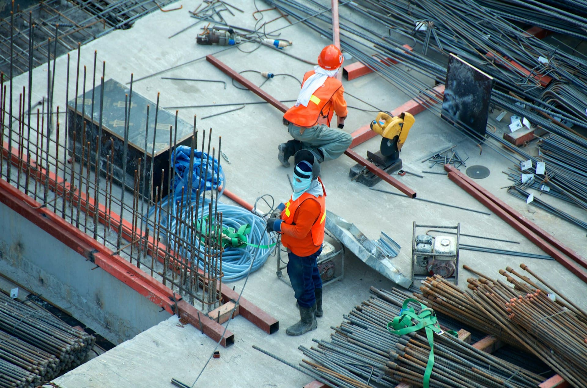 A construction site seen from above