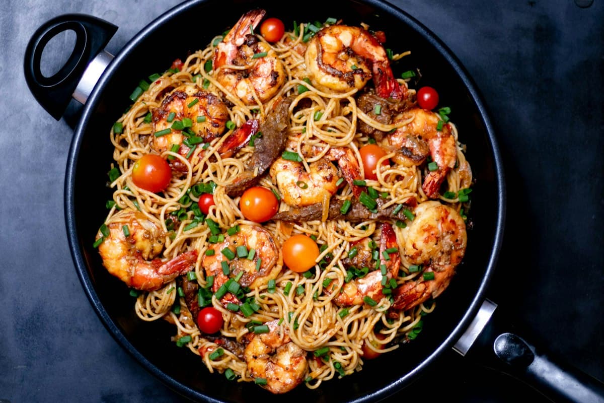 Seafood linguine